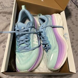 Hoka Bondi Size 7.5, worn less than 10 times/under 30 miles